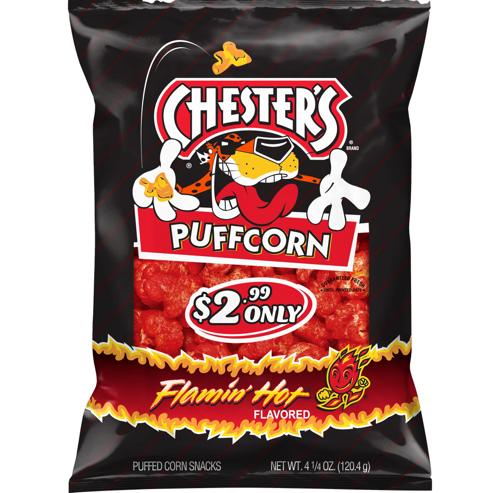 Flamin' Hot Puffcorn Spicy Corn Puffs by Chester's
