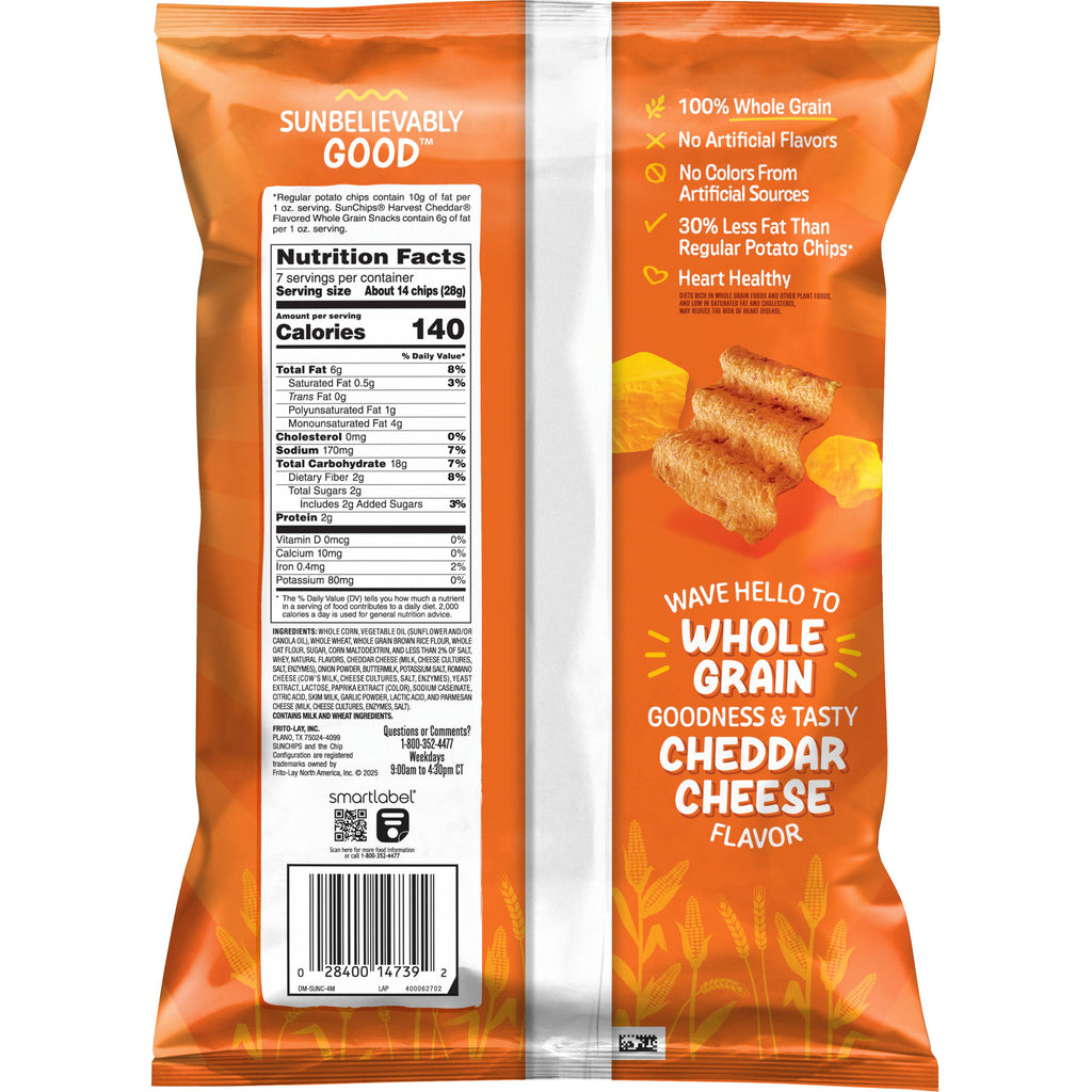 Harvest Cheddar Ridged Multigrain Chips by SunChips