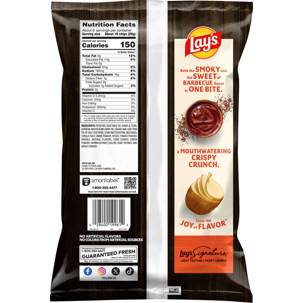 Barbecue Style Potato Crisps by Lay's, Smoky Sweet