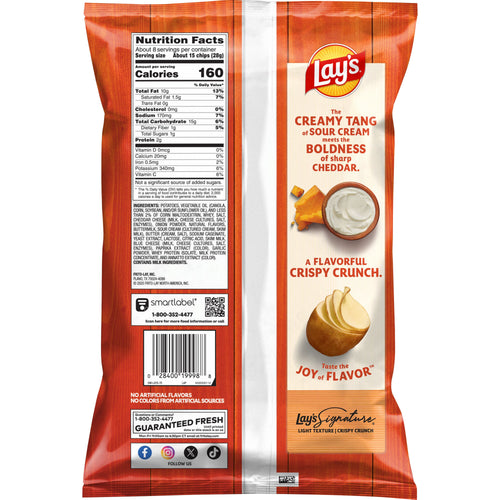 Cheddar Sour Cream Style Potato Crisps by Lay's
