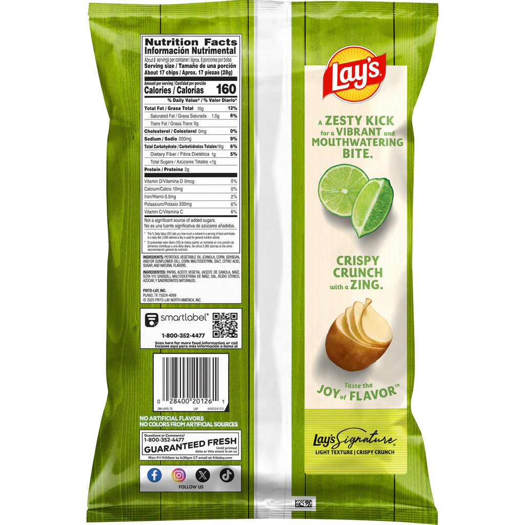 Limón Style Lay's Potato Crisps with Tangy Lime