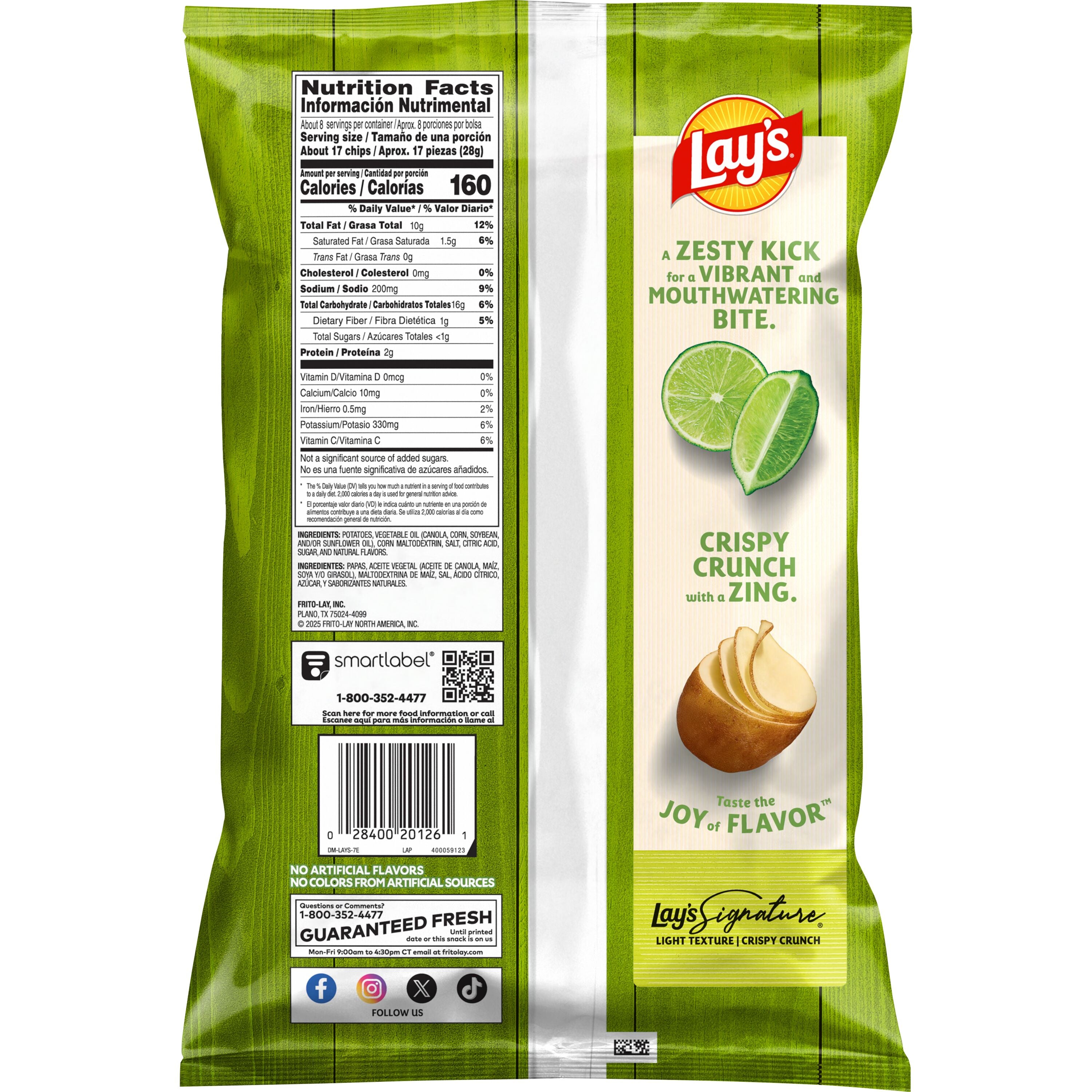 Limón Style Lay's Potato Crisps with Tangy Lime