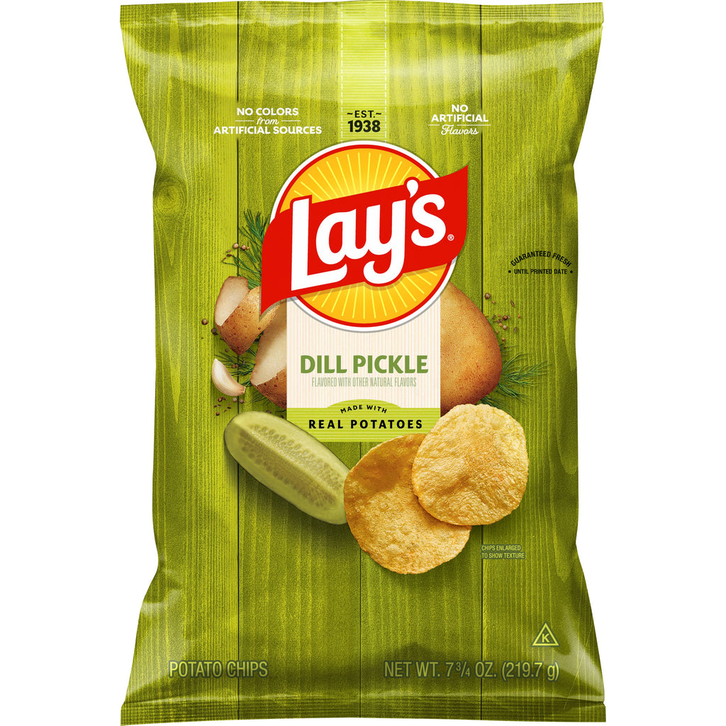 Dill Pickle Style Potato Crisps by Lay's, Tangy Zesty