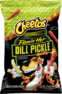 Spicy Dill Pickle Cheetos, Fiery Sour Corn Puffs