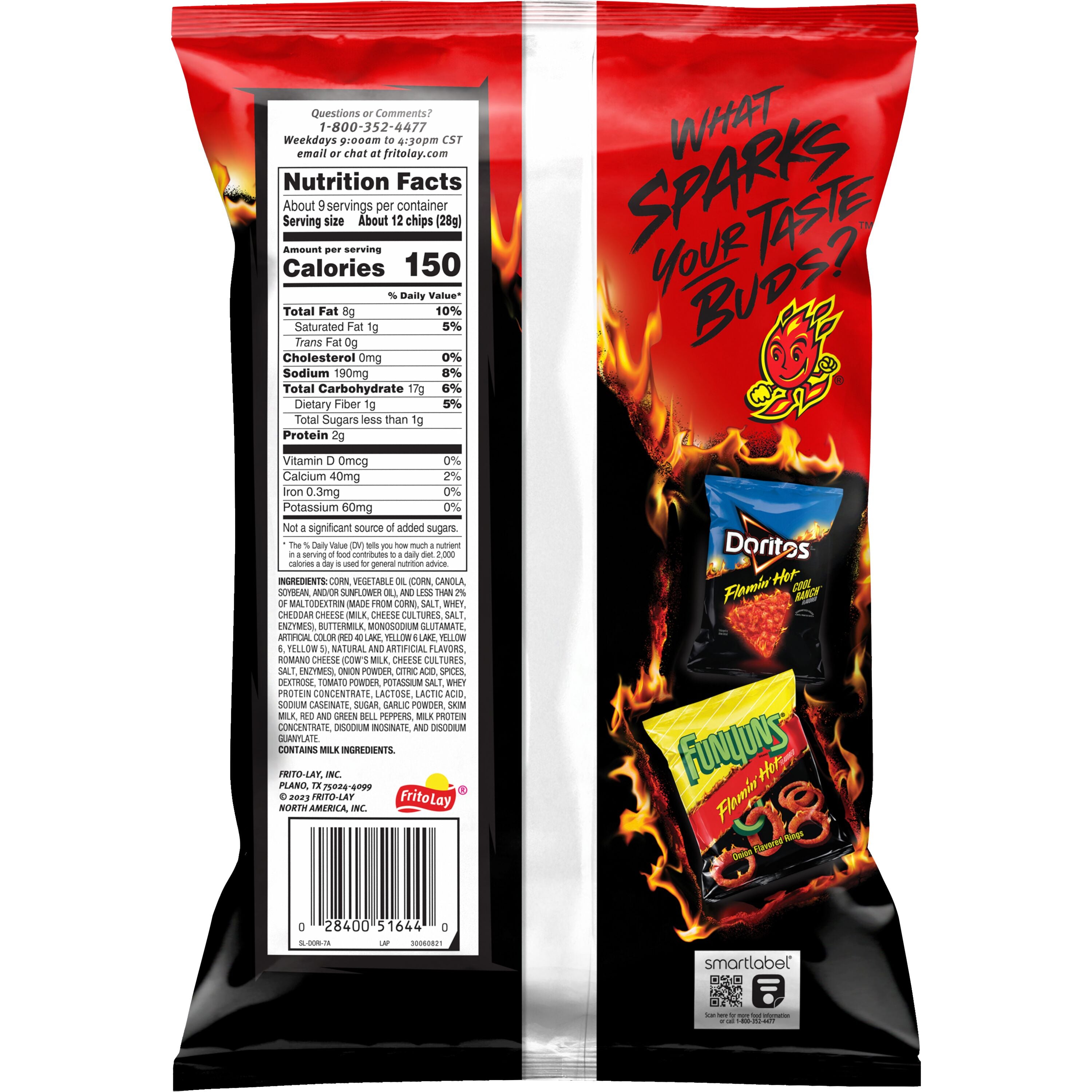 Flamin' Hot Nacho Corn Tortilla Chips by Doritos