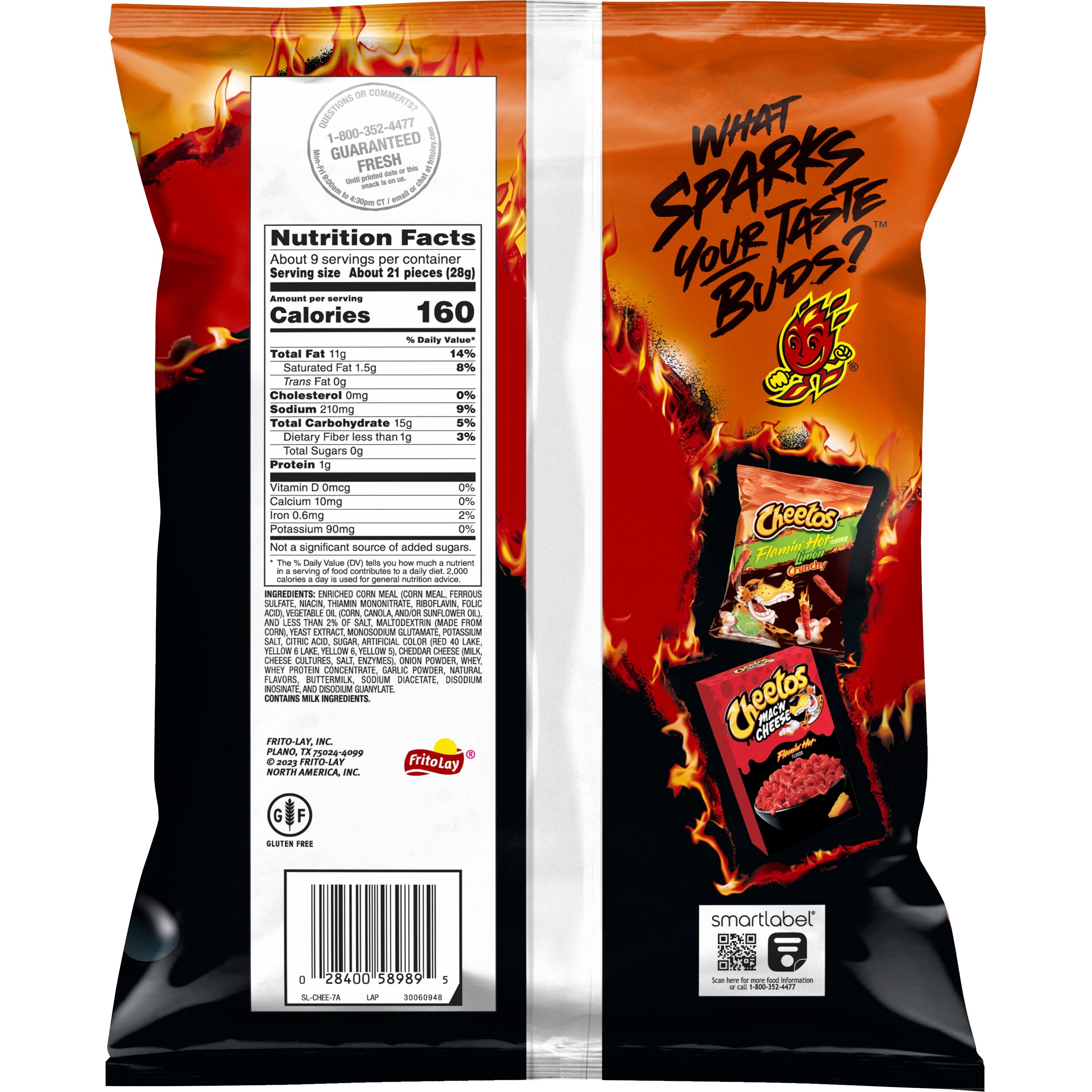 Flamin' Hot Cheetos, Fiery Crispy Corn Puffs