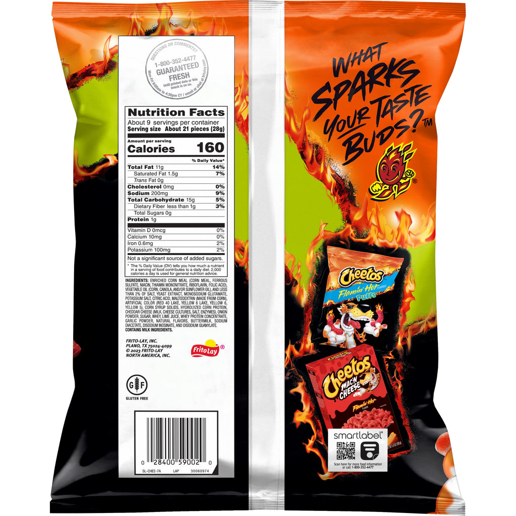 Flamin' Hot Cheetos with Lime, Zesty Crispy Corn Puffs