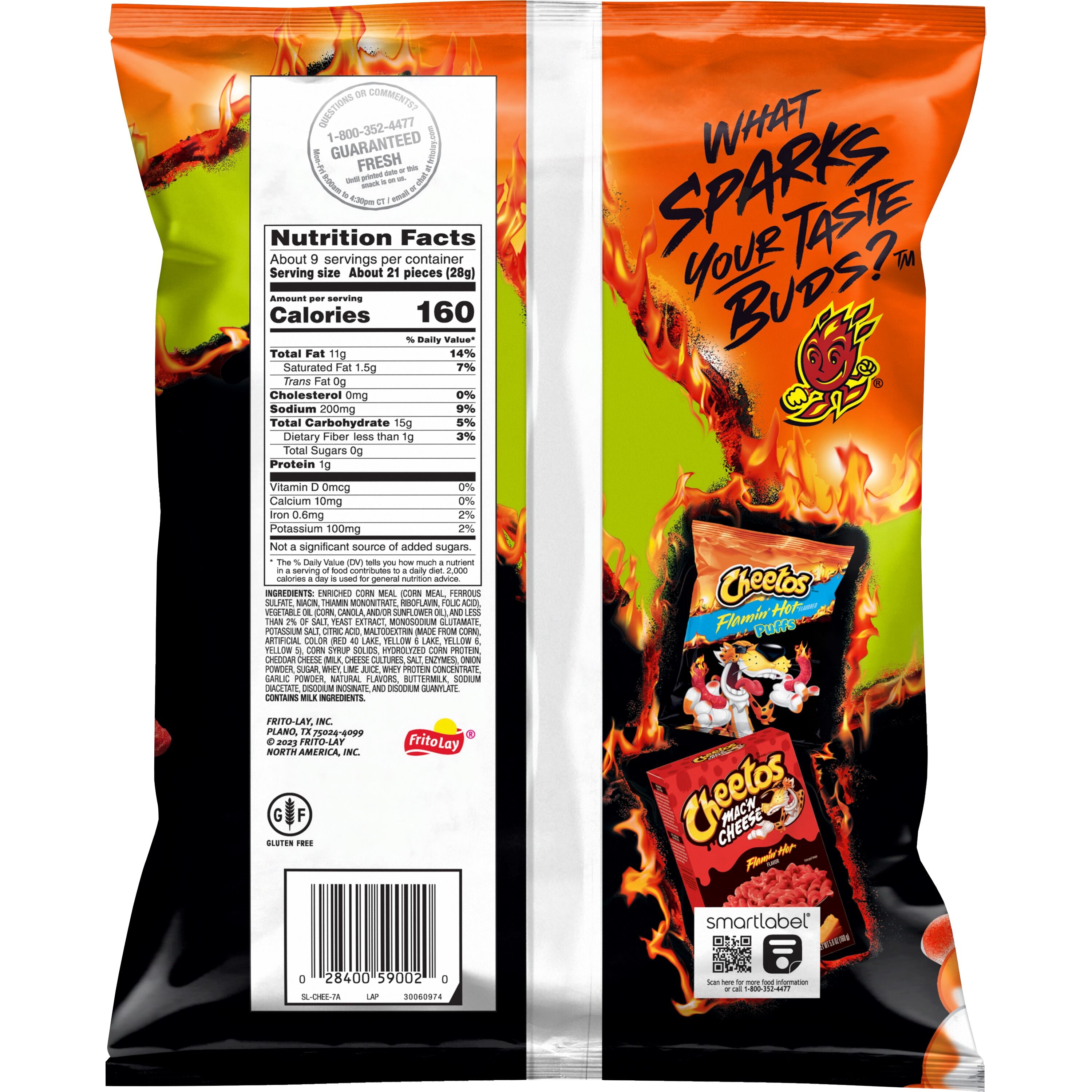 Flamin' Hot Cheetos with Lime, Zesty Crispy Corn Puffs