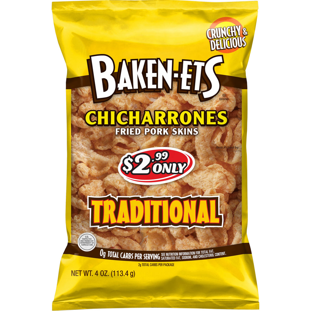 Original Chicharrones by Baken-Ets, Lightly Salted Pork Rinds