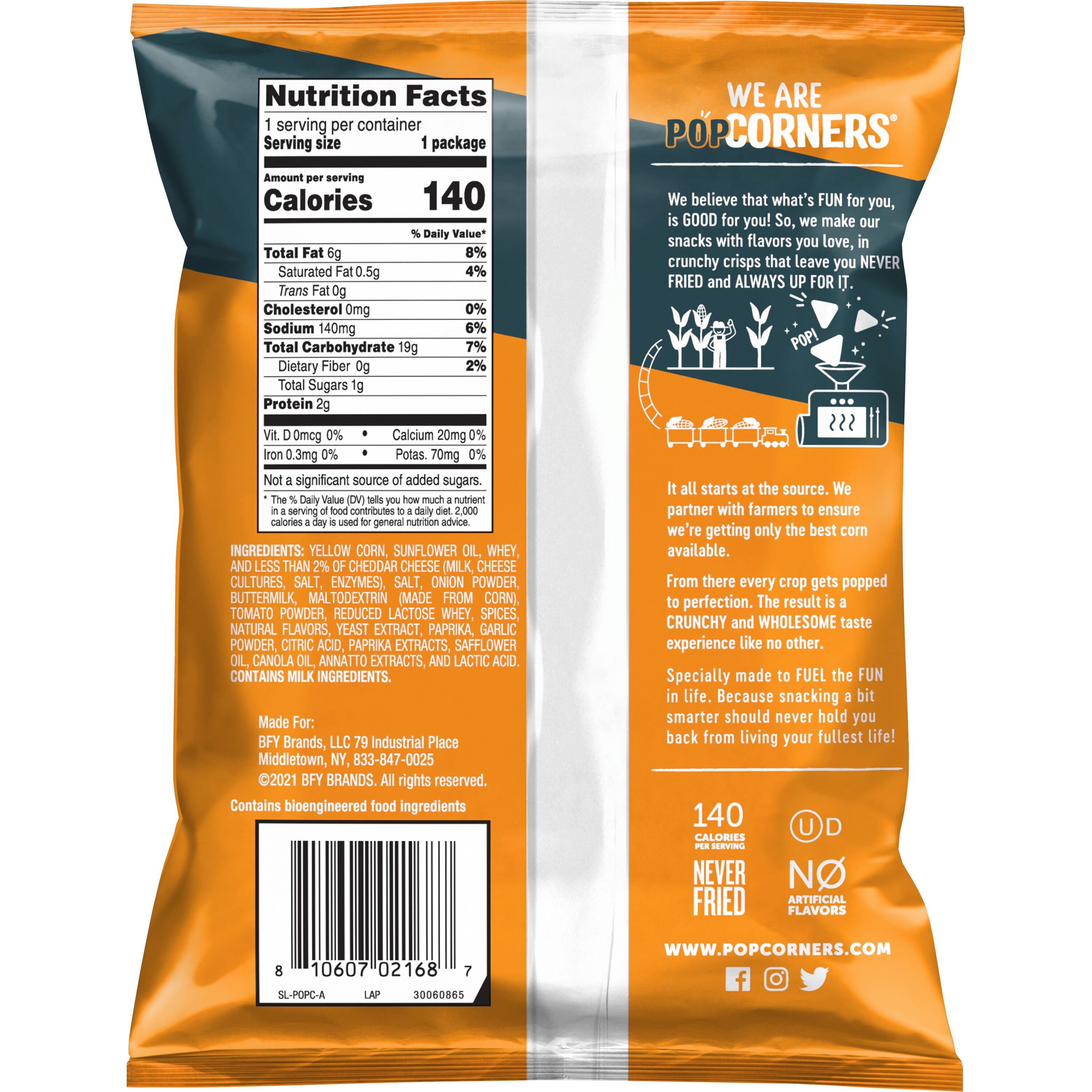 Spicy Queso Corn Crisps by PopCorners