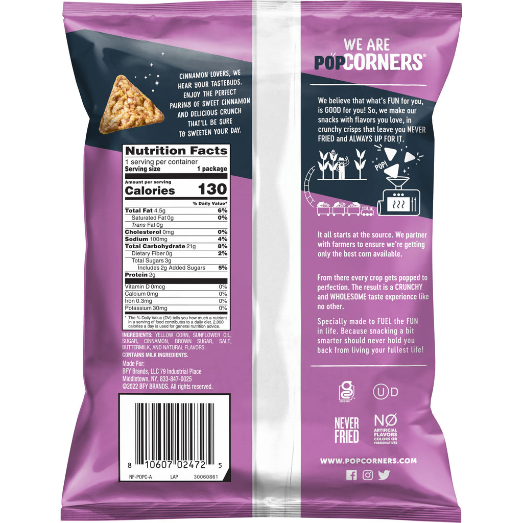 Cinnamon Crunch Popped Corn Triangles by PopCorners