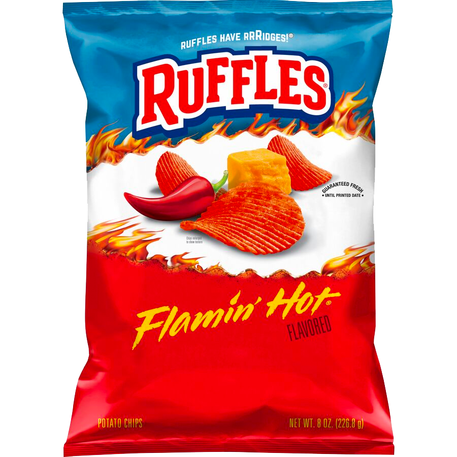 Flamin' Hot Ridged Crisps by Ruffles