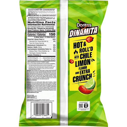 Chile Limon Rolled Tortilla Chips by Doritos Dinamita