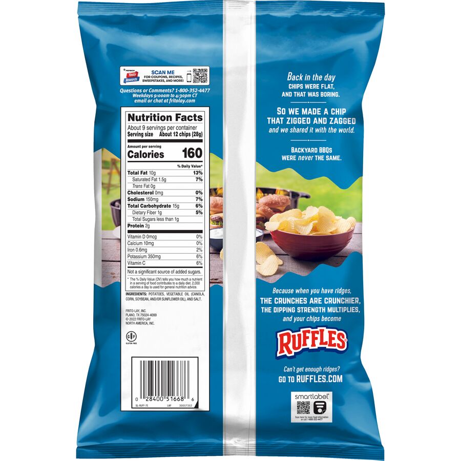 Original Ridged Potato Crisps by Ruffles