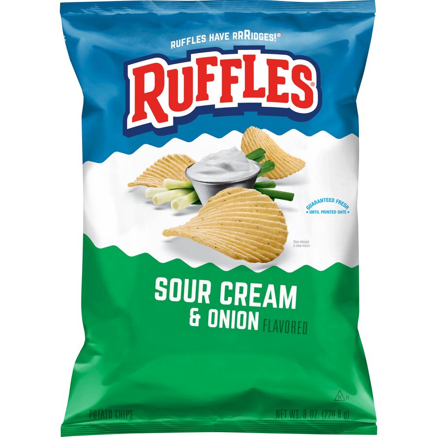 Sour Cream & Onion Ridged Crisps by Ruffles