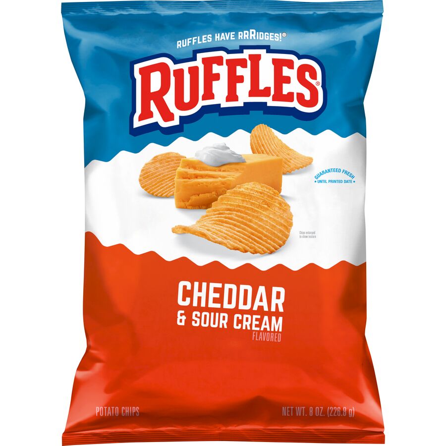 Cheddar & Sour Cream Ridged Crisps by Ruffles