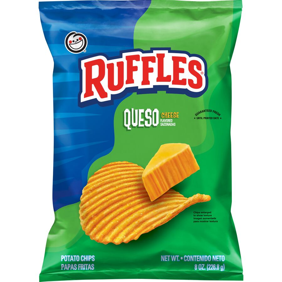 Queso Cheese Ridged Crisps by Ruffles