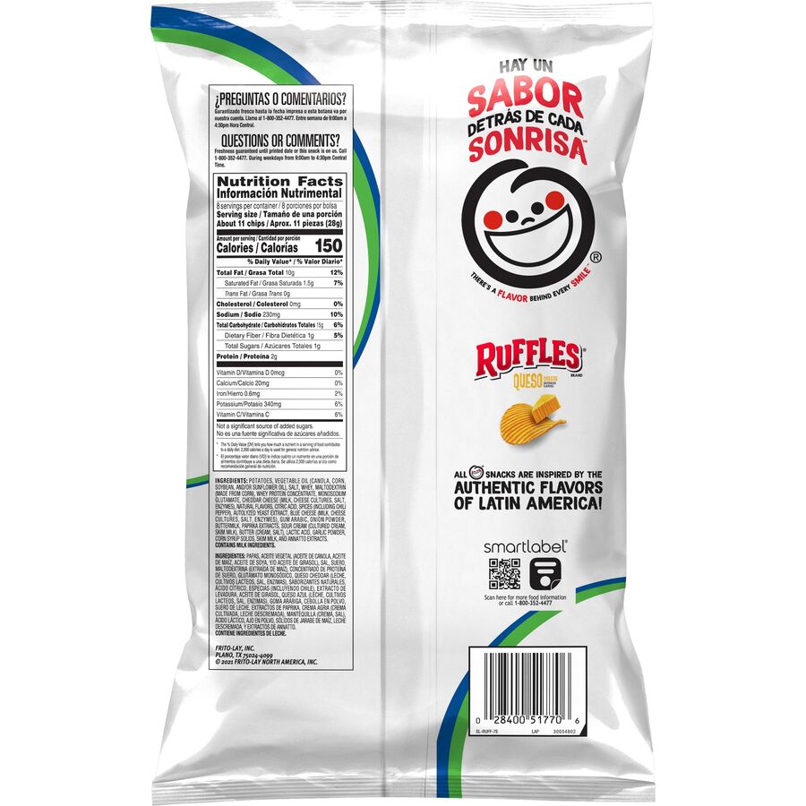 Queso Cheese Ridged Crisps by Ruffles