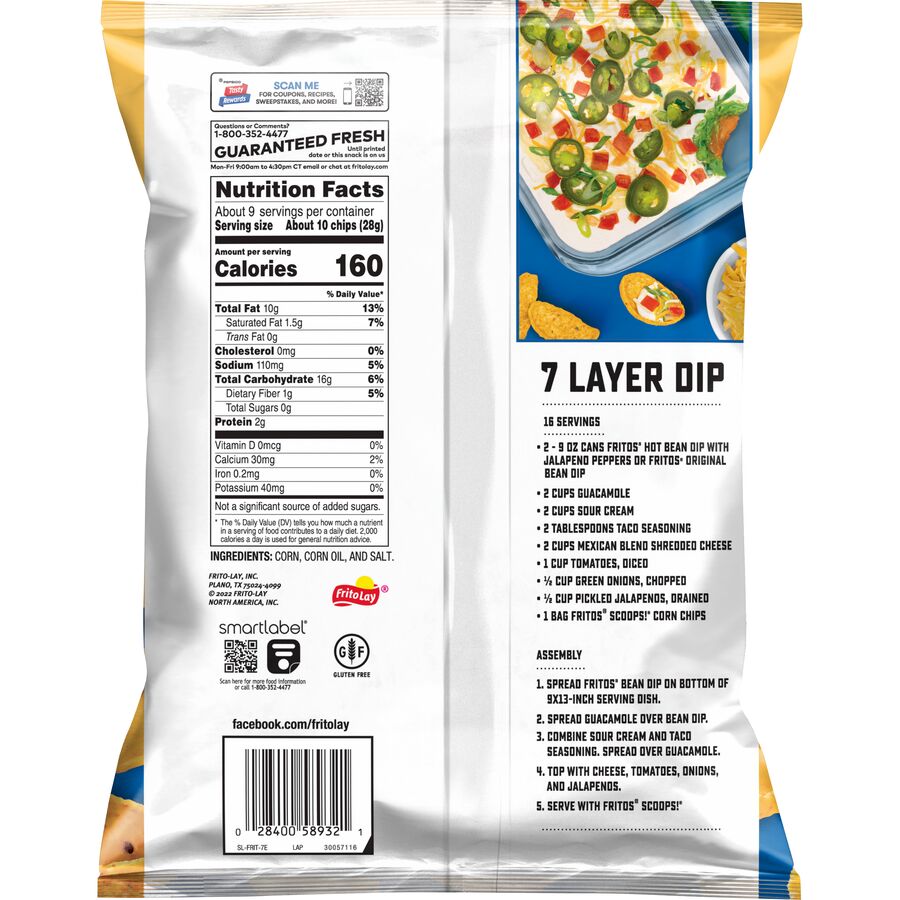 Fritos Scoops! Cup-Shaped Corn Dipping Chips