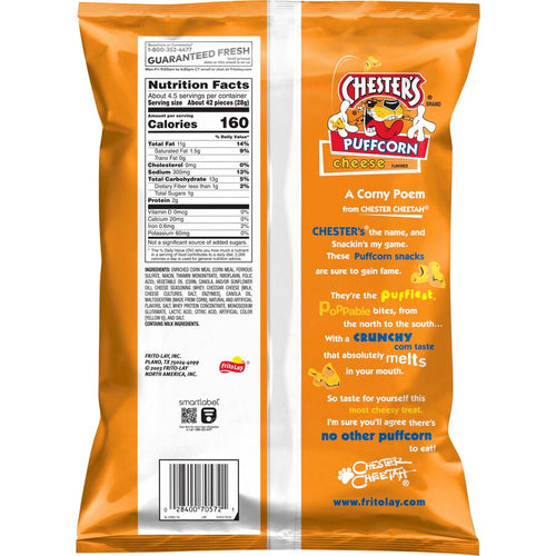 Cheddar Puffcorn Airy Corn Puffs by Chester's