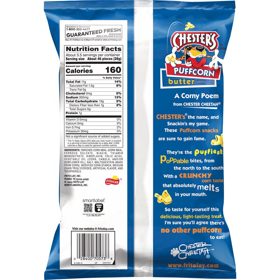 Buttery Puffcorn Corn Puffs by Chester's