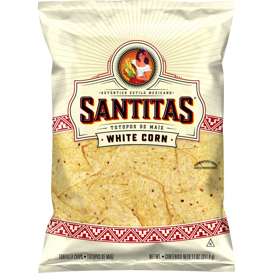 White Triangles Corn Tortilla Crisps by Santitas
