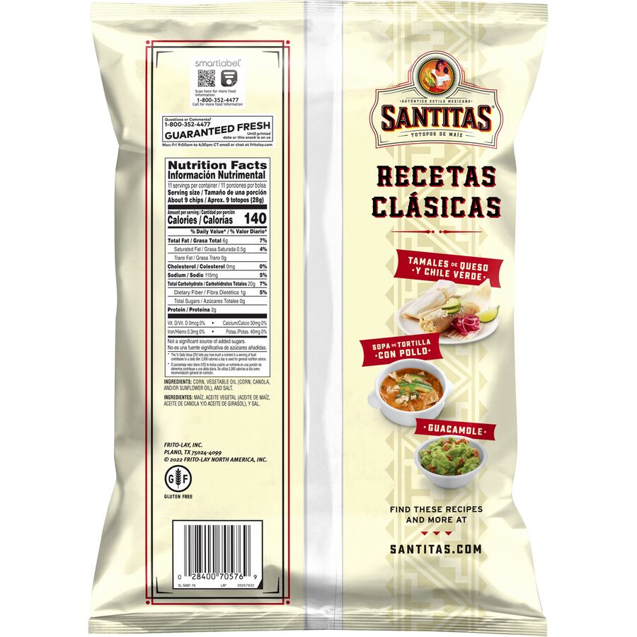 White Triangles Corn Tortilla Crisps by Santitas