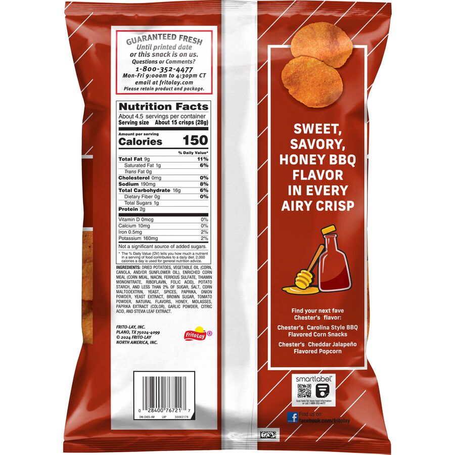 Honey BBQ Potato Chips from Chester's
