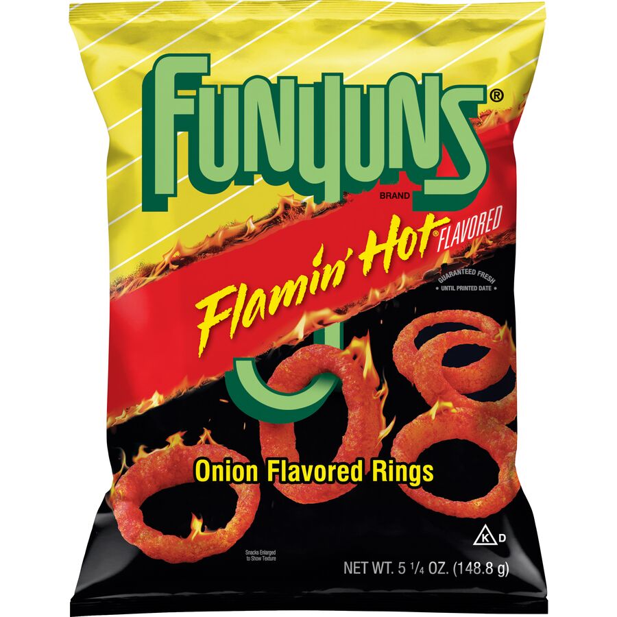 Flamin' Hot Onion Rings, Funyuns Spicy Puffed Corn Bites