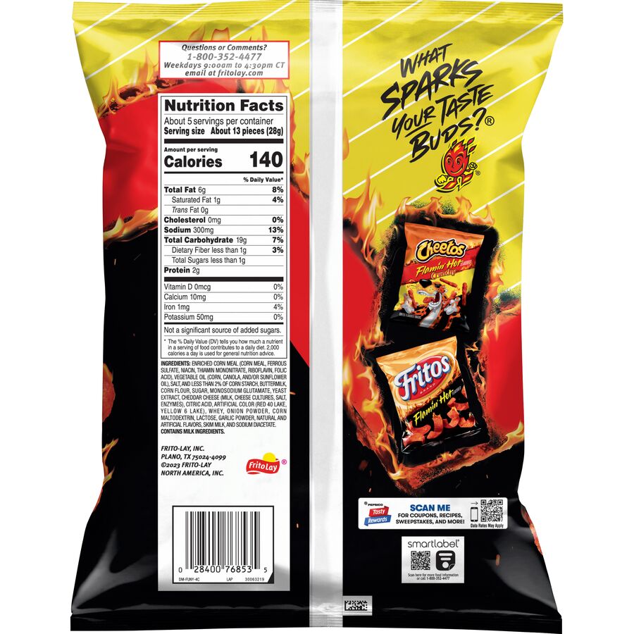 Flamin' Hot Onion Rings, Funyuns Spicy Puffed Corn Bites